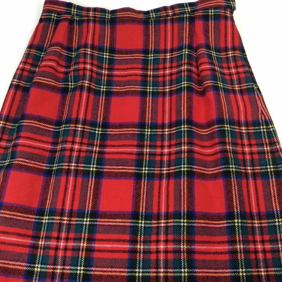 Vintage Moffat Scotland Red Tartan Plaid Pure Wool - Picture 4 of 6